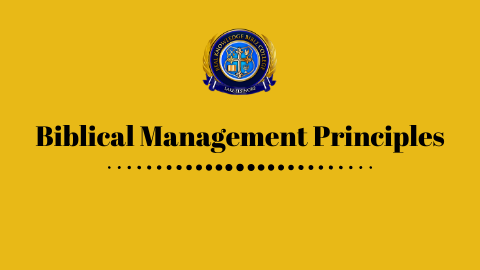 Biblical Management Principles